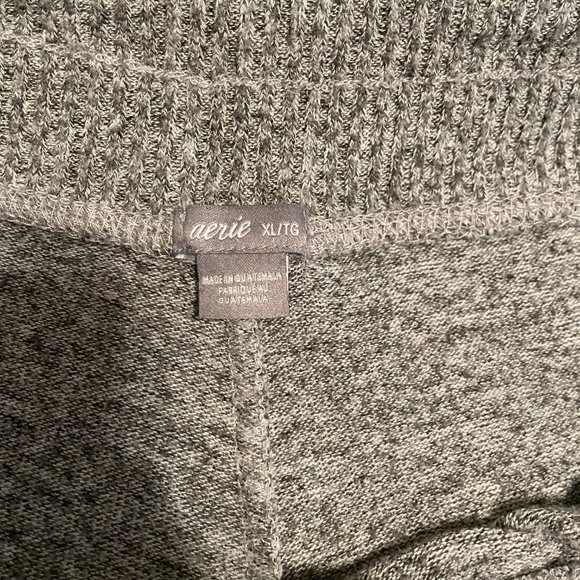 Aerie Heather Gray Fold Over Joggers with Pockets Size XL - Picture 4 of 4